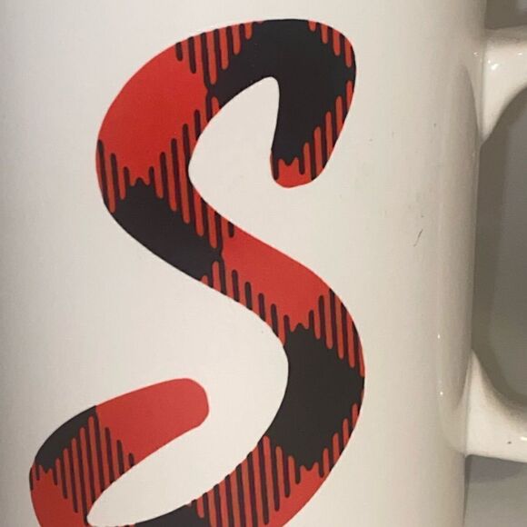 Trisa Monogrammed S Buffalo Check Mug‎ - Picture 2 of 7